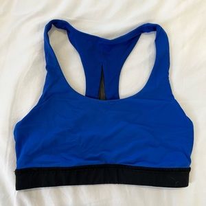 Lululemon mesh back sports bra size 4 blue